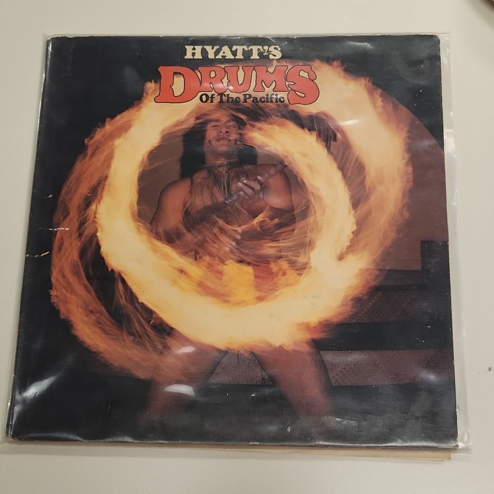 Hyatt's Drums of the Pacific Hyatt Regency Maui Hawaii Vinyl Record Album Vtg